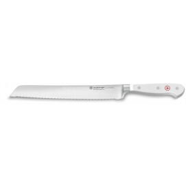 Couteau à pain lame micro-dentelée Classic Blanc 23 cm